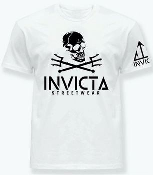 T-shirt INVICTA PIRATE biały